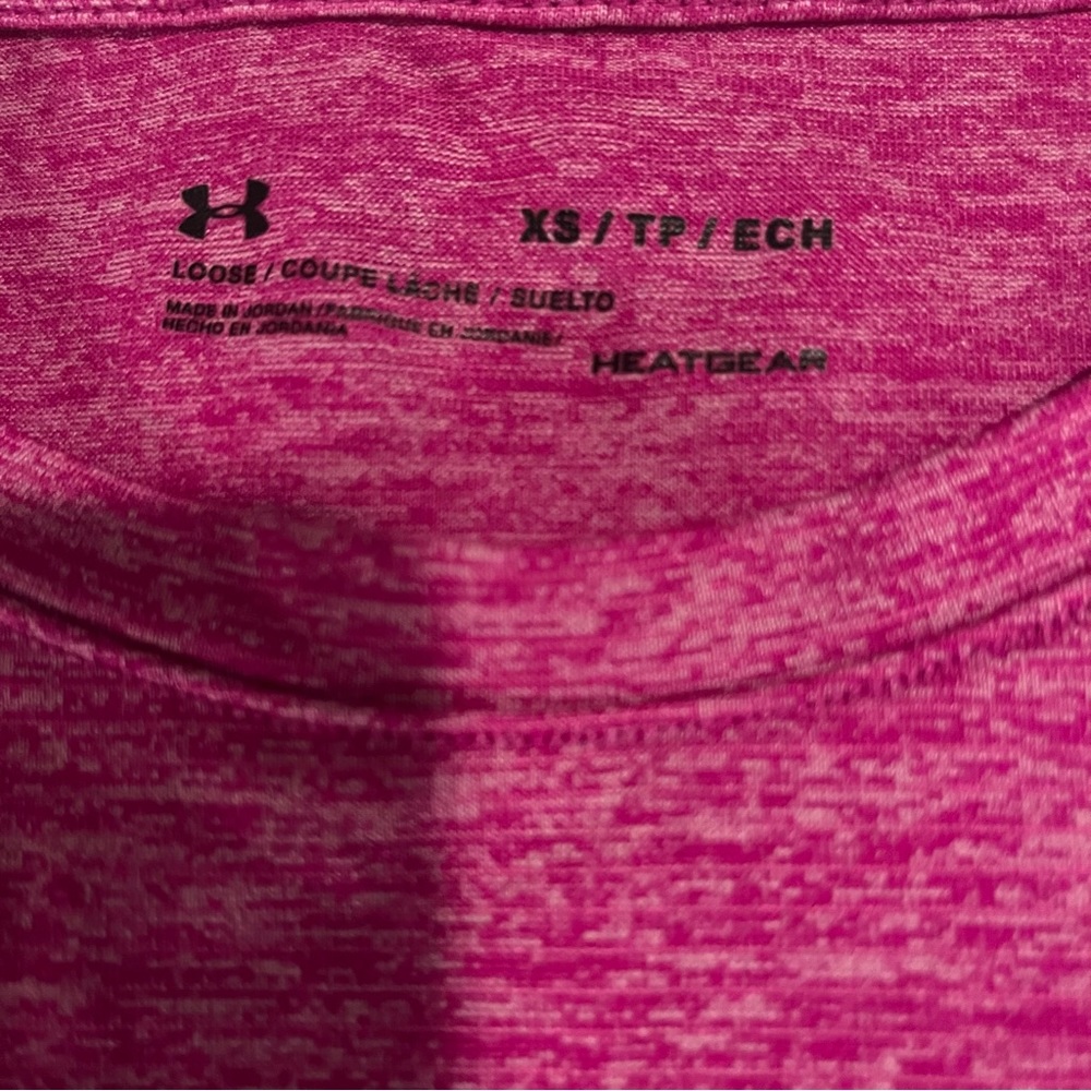 Women’s UA Under Armor Tech Crewneck Tee XS Pink - Picture 4 of 5
